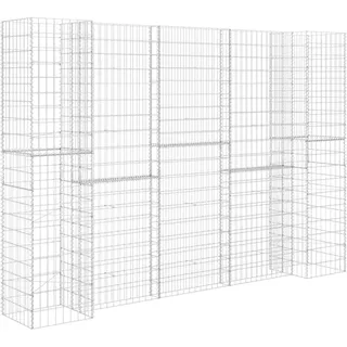 vidaXL H-förmiger Gabionen-Pflanzkorb 260 × 40 × 180 cm