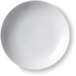 Royal Copenhagen White Fluted Teller aus Porzellan in der Farbe Weiß, Durchmesser: 20cm, 1016944