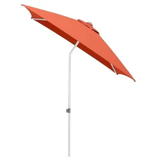 Kettler EASY PUSH Schirm Schirm 200x200 cm, UPF 50+, silber/ terrakotta, Aluminium/Polyester mit PU Beschichtung