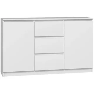 home collective Kommode, Weiß Holz, 3 Schubladen 120x75x40 cm Wohnzimmer, Kommoden | Sideboards, Kommoden