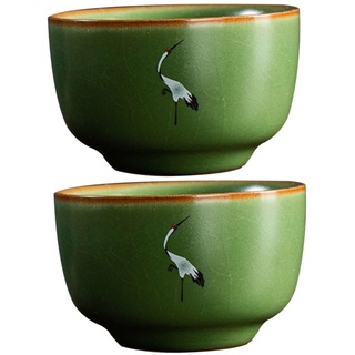 IMIKEYA 2St handgefertigte Teetasse aus Keramik Matcha Espressotassen aus Glas britische teetassen Keramiktasse exquisites Teegeschirr Retro-Teegeschirr einzelne Tasse Tee Set Meisterpokal
