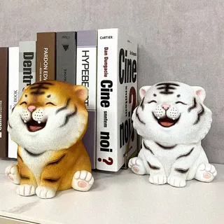【pädagogische Spardose】 Tiger-spardose Aus Kunstharz – Zum Öffnen Aufbrechen – Niedliche Tier-spardose Als Dekoration Für Büro Und Kinderzimmer, Höhe 18 Cm