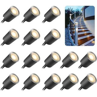 16er Set LED Einbaustrahler Warmweiß   - Terrasse Garten Küche