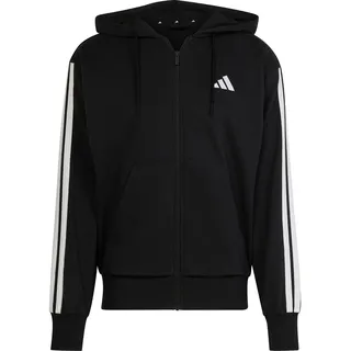 adidas Essentials 3-Streifen French Terry Reißverschlusspullover Black / White XS