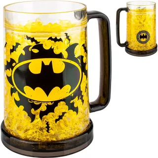 alles-meine.de GmbH 3D EIS Kristall Effekt - XXL großer - KÜHL Krug/Henkeltasse/Henkelbecher - Batmann - 475 ml - Bierkrug - doppelwandig - Eiswürfel Kühlen - Kunststoff Plas..