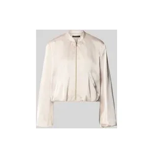 Regular Fit Blazer aus Satin mit Reißverschluss, Beige, 48