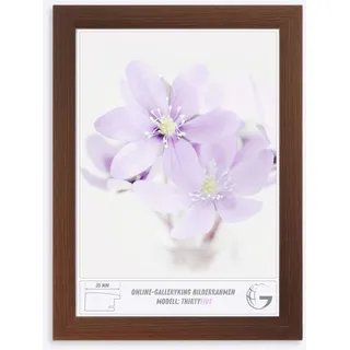 Online-GalleryKing OGK Thirtyfive Bilderrahmen 19x23 cm Wenge mit MDF Holzrahmen vollummantelt, entspiegeltes Anti-Reflex Kunstglas und HDF Rückwand - Fotorahmen für Hoch- und Querformat
