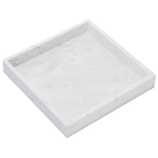 BUTLERS Dekotablett MARBLE Marmor-Tablett L 30 x B 30cm weiß