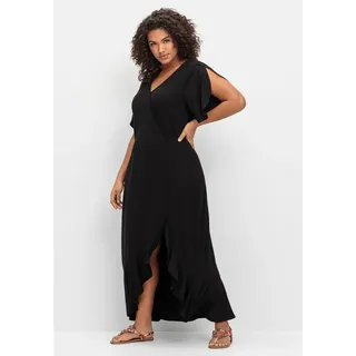 sheego Langes Jerseykleid in schwarz | Gr.: 48