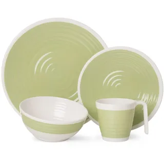Melamin Camping Geschirr Set 1-4 Personen Harmonie 4-32 Teilig + Milano Gläser Wassergläser Weingläser Champagner-Gläser Flûtes Tafelgeschirr Picknick BBQ Kochgeschirr