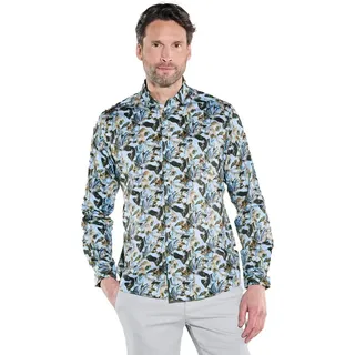 Engbers Langarmhemd Herren Langarm-Hemd gemustert, Mehrfarbig bunt 6XL
