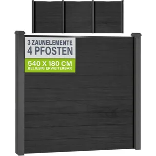 WPC Zaun aus Elementen & Pfosten