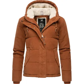 Cordjacke RAGWEAR "Wuggys", Damen, Gr. L (40), braun, Obermaterial: 100% Baumwolle. Futter: 100% Polyester. Wattierung: 100% Polyester, bequem hüftbedeckend, hoch geschlossener Ausschnitt, Ärmel ohne Ärmelschlitz Rippstrickbündchen, Jacken, Stylische Damen Kordjacke mit flauschigem Innenfutter