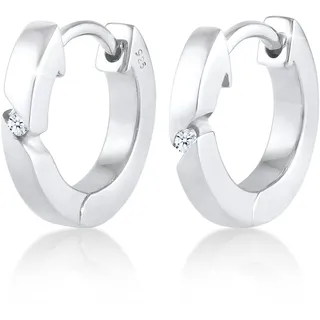 Elli DIAMONDS Creolen Basic Diamant (0,03 ct.) 925 Sterling Silber weiß