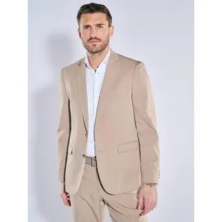 emilio adani Herren Anzug-Sakko slim fit Beige uni Knopfleiste - 94