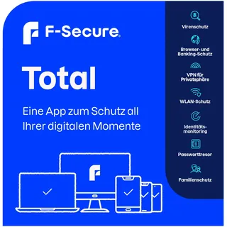 F-Secure TOTAL Abonnement-Lizenz 7 Geräte 1 Jahr Win Mac Android iOS