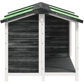 vidaXL Hundehütte 96 x 87 x 80,5 cm Holz Grau