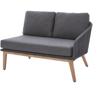 Diamond Garden Modullounge lange Ecke rechts PALMA, Premium Teak / Alu / Rope / Sunproof (100 % Polypropylen) - Auslaufartikel