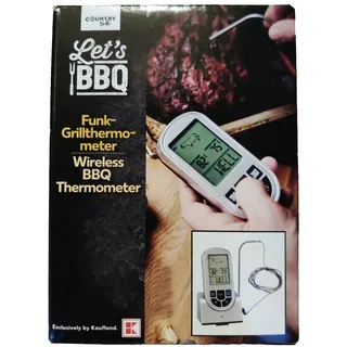 Country Side Funk Grillthermometer 8 Garprogramme und 5 Garstufen inkl. Batterie