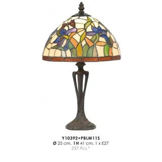 Casa Padrino Tiffany Tischleuchte im Jugendstil, buntes Glas, Durchmesser 25 cm, Höhe 41 cm