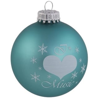 mugesh Weihnachtsbaumkugel Weihnachtskugel Love Music ozeanblau, für Musiker blau