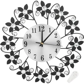 Moderne Kristall-metall-wanduhr, Dekoration Für Zuhause Und Büro, Geräuschlose Metall-wanduhr