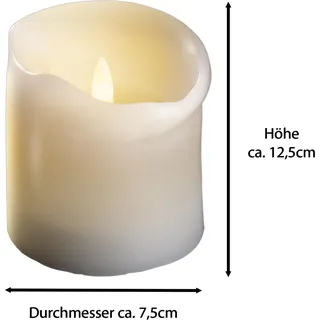 Novaliv, LED Kerzen, 4er Set LED Stumpenkerzen mittel - Echtwachskerze mit beweglicher Flamme flackernd - Timerfunktion (4x)