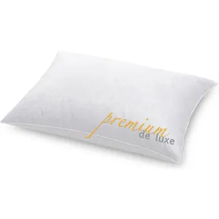 HANSKRUCHEN Premium de Luxe Daunenkissen 90 x 60 cm Weiß