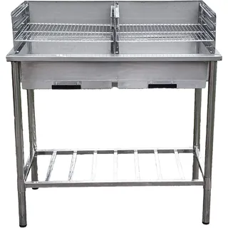 Westerholt Grilltisch aus Edelstahl silber