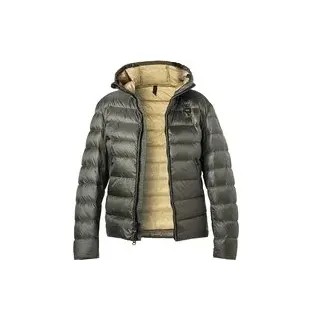 Blauer. USA Herren Daunenjacke grün Mikrofaser unifarben, grün, Herbst/Winter 2024/2025
