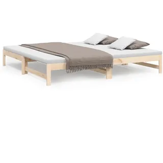 vidaXL Tagesbett Ausziehbar 2x(80x200) cm Massivholz Kiefer