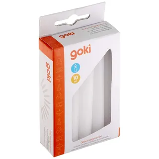 GoKi Geburtstagskerzen-Set 10 cm 10 St. weiß