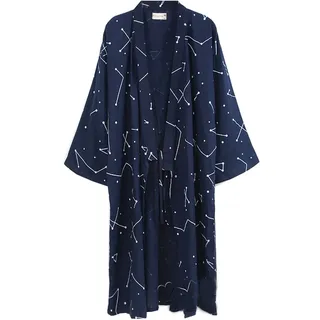 Fancy Pumpkin Japanische Männer Robe Baumwolle Morgenmantel Kimono Pyjamas Nachthemd [# 0A Größe L] - L