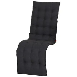 Siena Garden Liegenauflage, Anthrazit, Textil, Uni, Füllung: Schaumstoff, 48x6x160 cm, hochwertige Qualität, für den Außenbereich geeignet, mittels Bändern zu befestigen, Outdoor-Kissen, Liegenauflagen