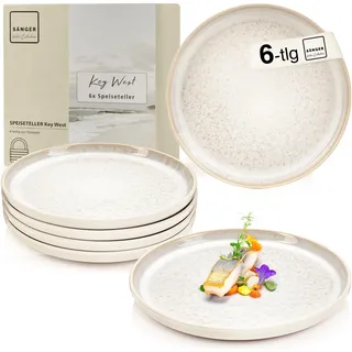 sänger Speiseteller Key West 6er Set Creme