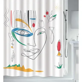 Spirella Duschvorhang Faces 180 x 200 cm mehrfarbig