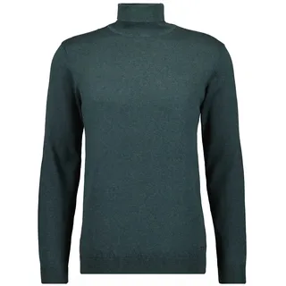 Rundhalspullover RAGMAN, Herren, Gr. 52, grün (dunkelgrün, 357), Strick, 95% Baumwolle 5% Kaschmir, ohne Ausschnitt, Pullover Rundhalspullover