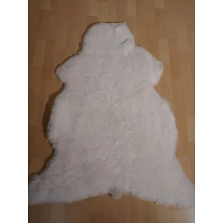 Schaffell Lammfell Fell Kurzhaar Weiss 90-100cm