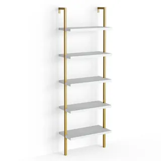 Vicco Ava Bücherregal 60 x 30 x 183 cm Weiß/Gold