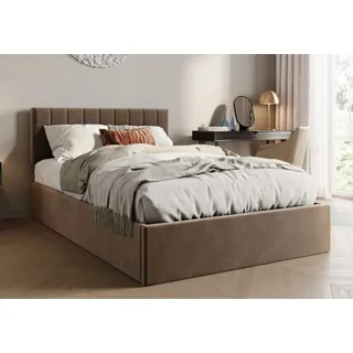 home collective Polsterbett 140 x 200 cm Bronze-Beige