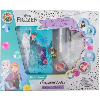 Craft Buddy CASD-32DNY013 - Crystal Art Secret Diary, Disney, Frozen, Elsa & Anna, Tagebuch, Diamond Painting