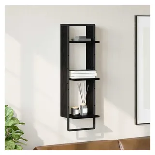vidaXL Wandregal 30 x 25 x 100 cm Schwarz