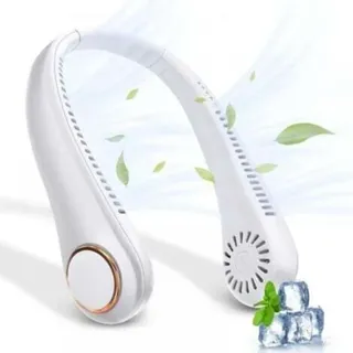 Tragbarer Nackenventilator Ohne Rotorblätter, Usb-wiederaufladbarer Tragbarer Nackenventilator, 360° Verstellbarer Nackenventilator