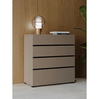 INOSIGN »Cross, moderne grifflose Kommode, 80x40x85cm (BxTxH)«, Schubladenschrank, Sideboard mit 4 Schubkasten