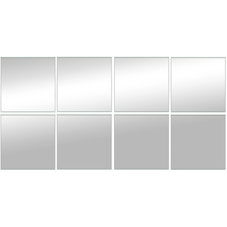 Spiegelfliesen 8er Set TAIL, Glas - selbstklebend - 30 x 30 cm - 8er Set