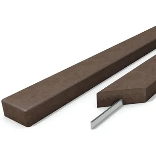 hanit® Bankbohlen | 200 x 8 x 4cm | braun | 2 Stück | wetterfeste Bankbretter aus Recycling Kunststoff | für Gartenbank