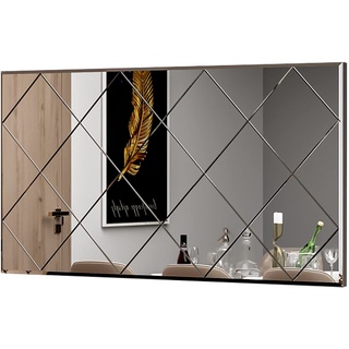 moebel17 6757 Mofo Spiegel Wandspiegel Badspiegel Flurspiegel Kosmetikspiegel, Rahmenlos rechteckig, Transparent, modern, 120 x 60 x 2,2 cm