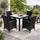 Polyrattan Set 4-tlg Schwarz