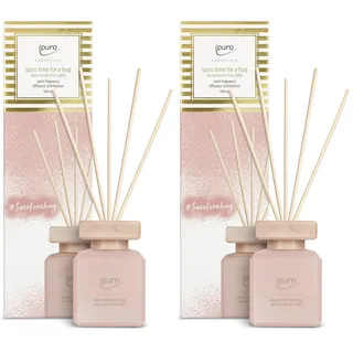 ipuro - Essentials Raumduft TIME for A Hug 100ml / Raumerfrischer mit Vanillecookie, Orange, rote Früchte, Vanille, Moschus & Sandelholz Duft Aroma/Diffuser mit Stäbchen/Lufterfrischer Wohnung