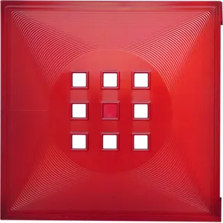 Designer Regaltür als Fach-Einsatz, Regalsysteme mit Mass ca. 33,6cm x 33,6cm, Tür für IKEA Regal Expedit Kallax Nornäs - Würfel Flexi - XXXL Lutz - Quelle Raumteiler -Variation in (Rot)